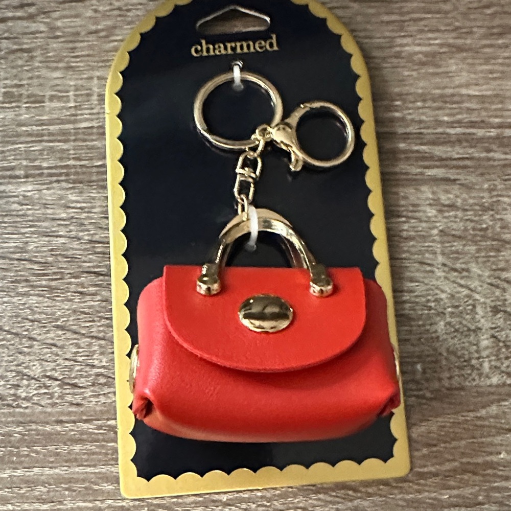 Charmed Red Mini Handbag Keychain